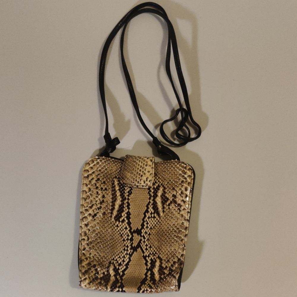 Snakeskin Pattern Crossbody Bag